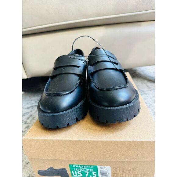 STEVE MADDEN NWB Black Lug Loafer - Picture 8 of 10